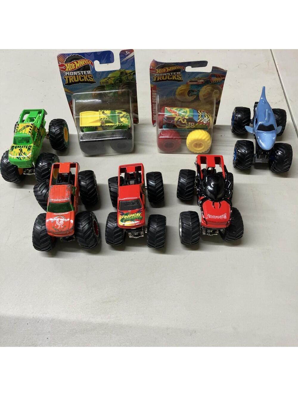 Lot Of 7 Hot Wheels Monster Trucks Used & New